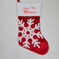 Botte de Noël Rouge personnalisée | Flocon de Neige | 38cm
