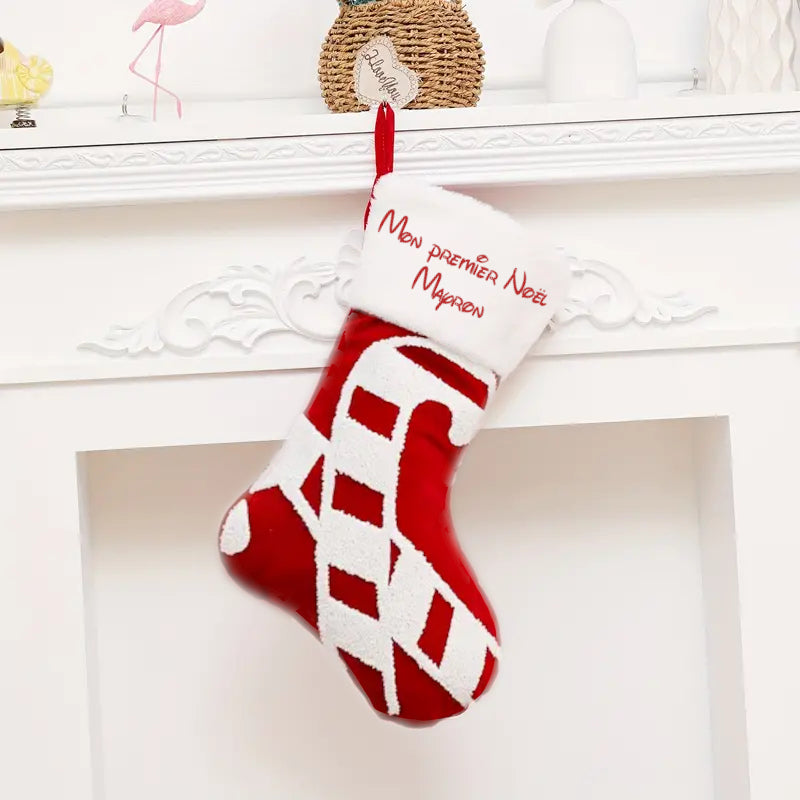 Personalized Red Christmas Boot | Barley Sugar | 38cm