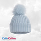 Bonnet Pompon Elégance Bleu | 0 à 12 mois | Avec Prénom Brodé