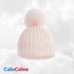 Bonnet Pompon Elégance Rose | 0 à 12 mois | Avec Prénom Brodé