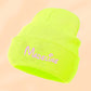 Bonnet Smile Jaune Personnalisé Avec Prénom | Taille Unique