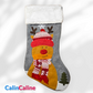 Botte de Noël Grise personnalisée | Wapiti | 47cm