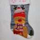 Botte de Noël Grise personnalisée | Wapiti | 47cm - Calincaline.be
