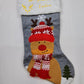Botte de Noël Grise personnalisée | Wapiti | 47cm - Calincaline.be