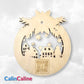 Boule de Noël 2D En Bois 11cm | Décor Festif | Gravure Personnalisée