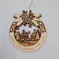 Boule de Noël 2D En Bois 11cm | Décor Festif | Gravure Personnalisée