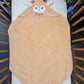 Cape de bain Cerf Camel 0-3 ans | 80cm x 80cm | Prénom Brodé