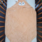 Cape de bain Cerf Camel 0-3 ans | 80cm x 80cm | Prénom Brodé