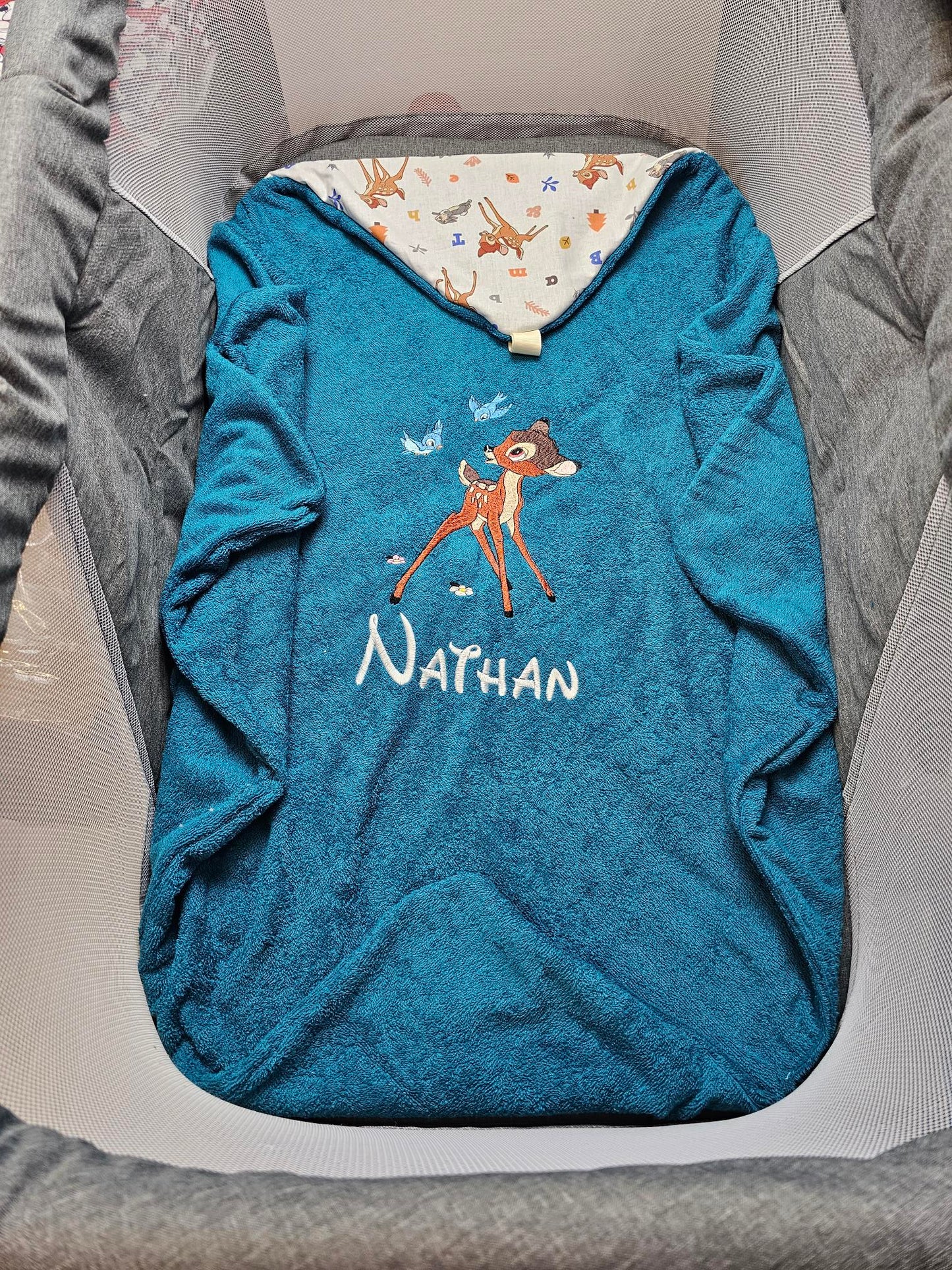 Cape de bain bébé personnalisée 0-3 ans - Garçon - Calincaline.be