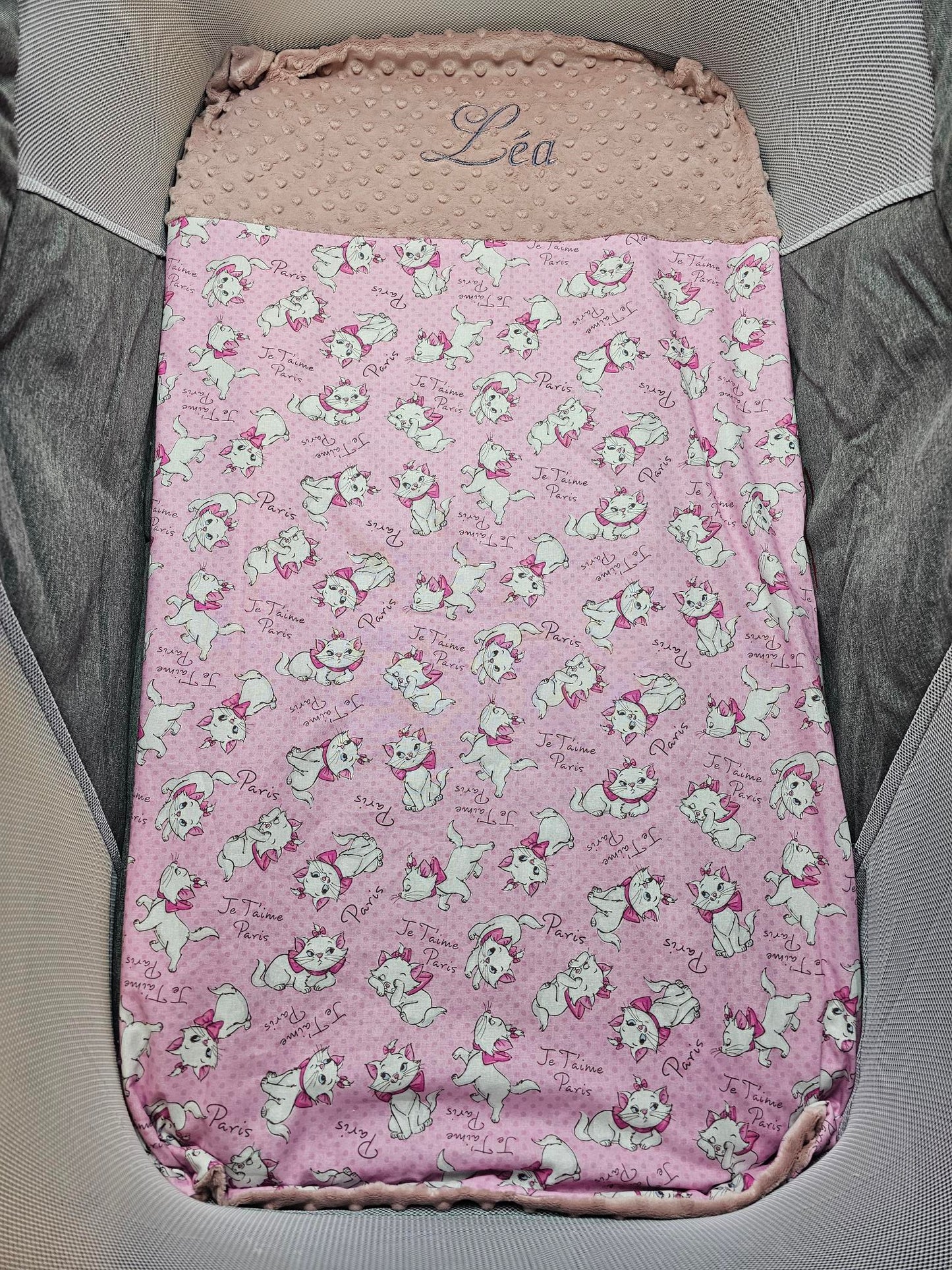 Couverture Fille 70x95 cm | Coton et Minky | 0-3 ans | A personnaliser
