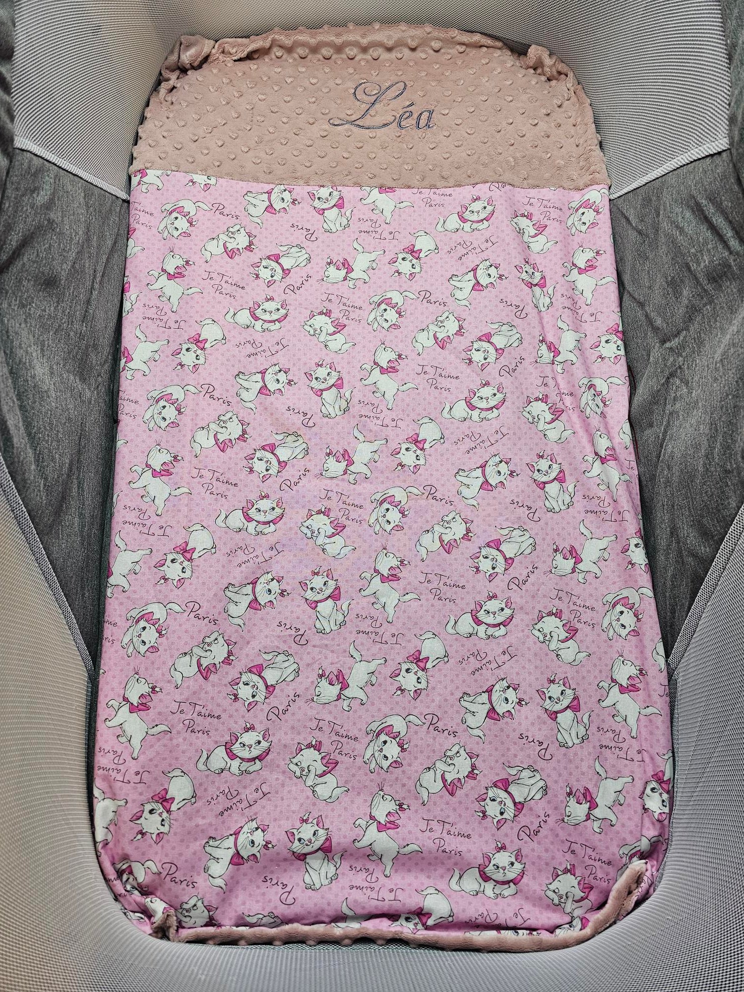 Couverture Fille 70x95 cm | Coton et Minky | 0-3 ans | A personnaliser