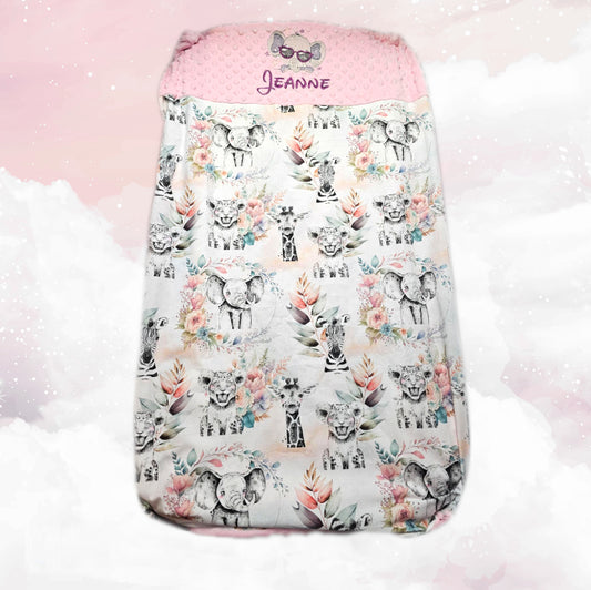Créez Votre Couverture Bébé 70cm x 95cm | Coton et Minky Fille