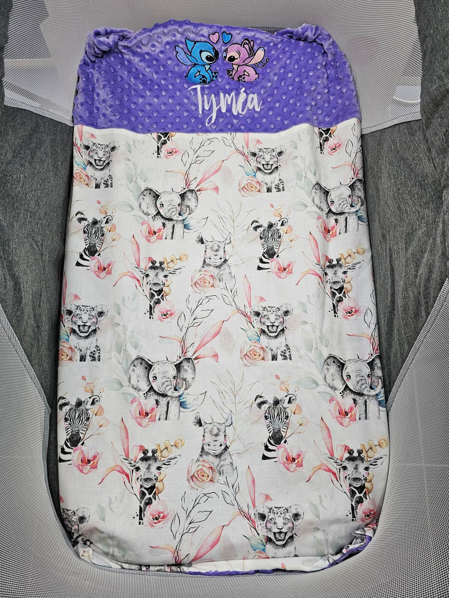 Couverture Bébé Personnalisée 70cm x 95cm | Coton et Minky Fille