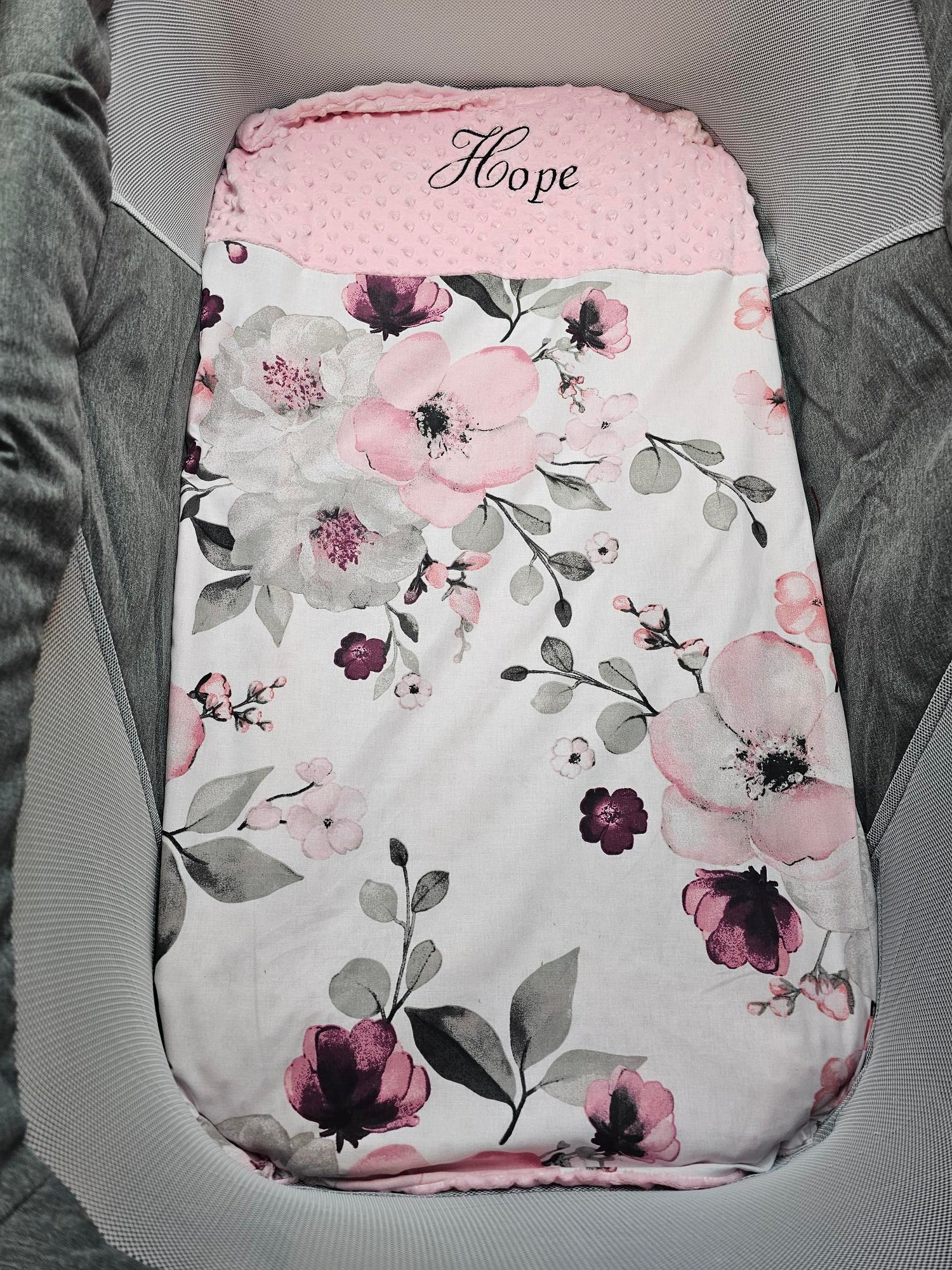 Couverture Bébé Personnalisée 70cm x 95cm | Coton et Minky Fille