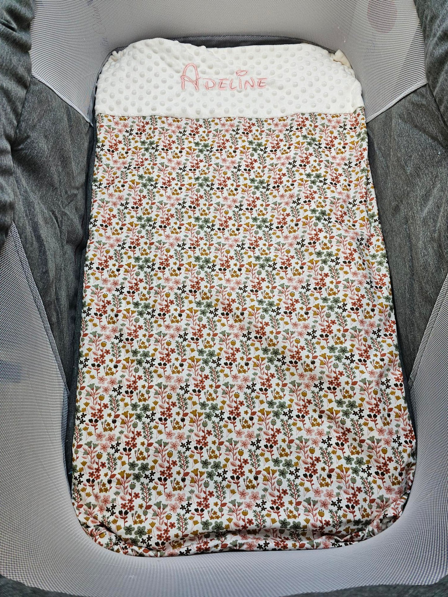Couverture Bébé Personnalisée 70cm x 95cm | Coton et Minky Fille