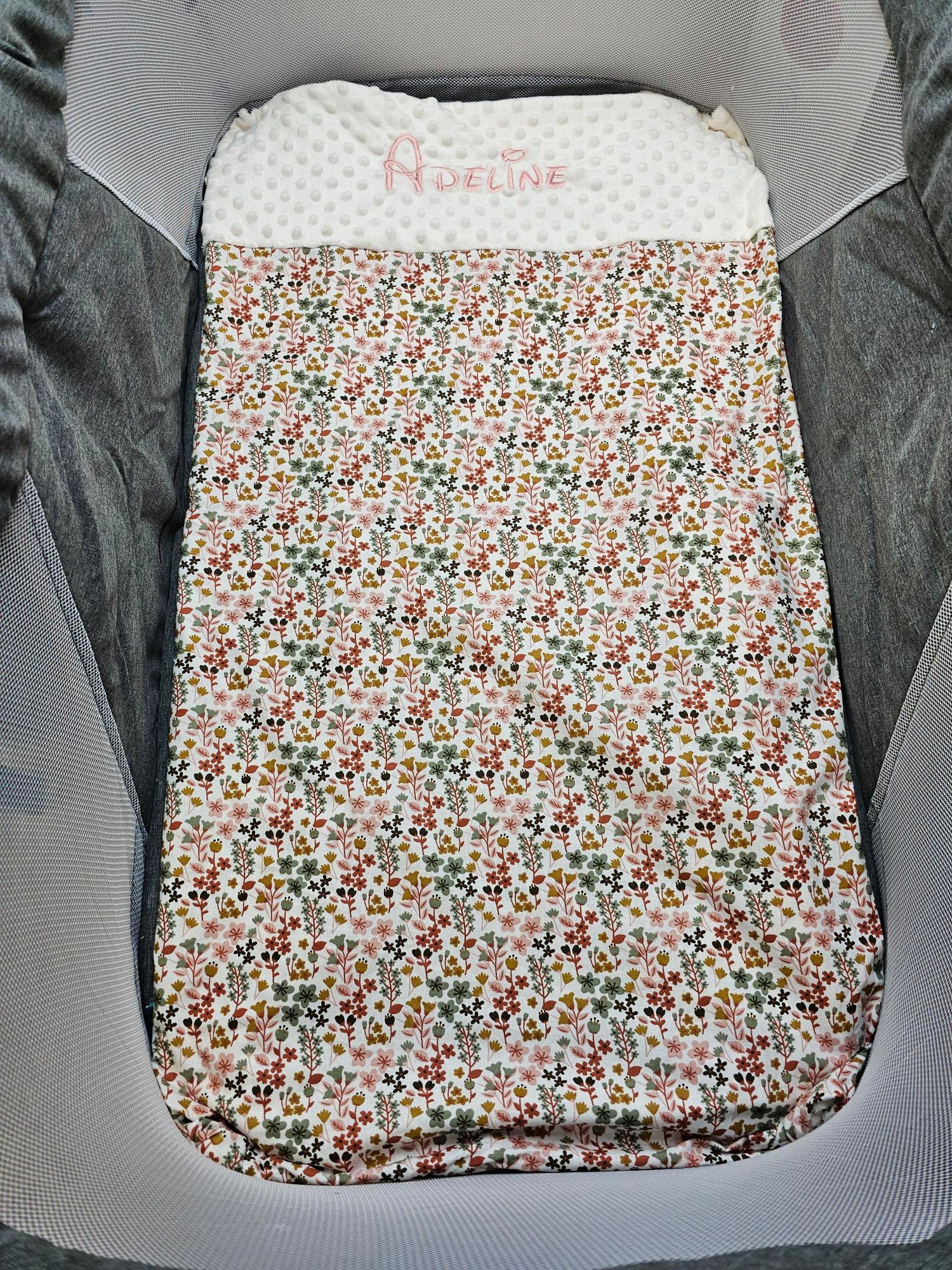 Couverture Bébé Personnalisée 70cm x 95cm | Coton et Minky Fille