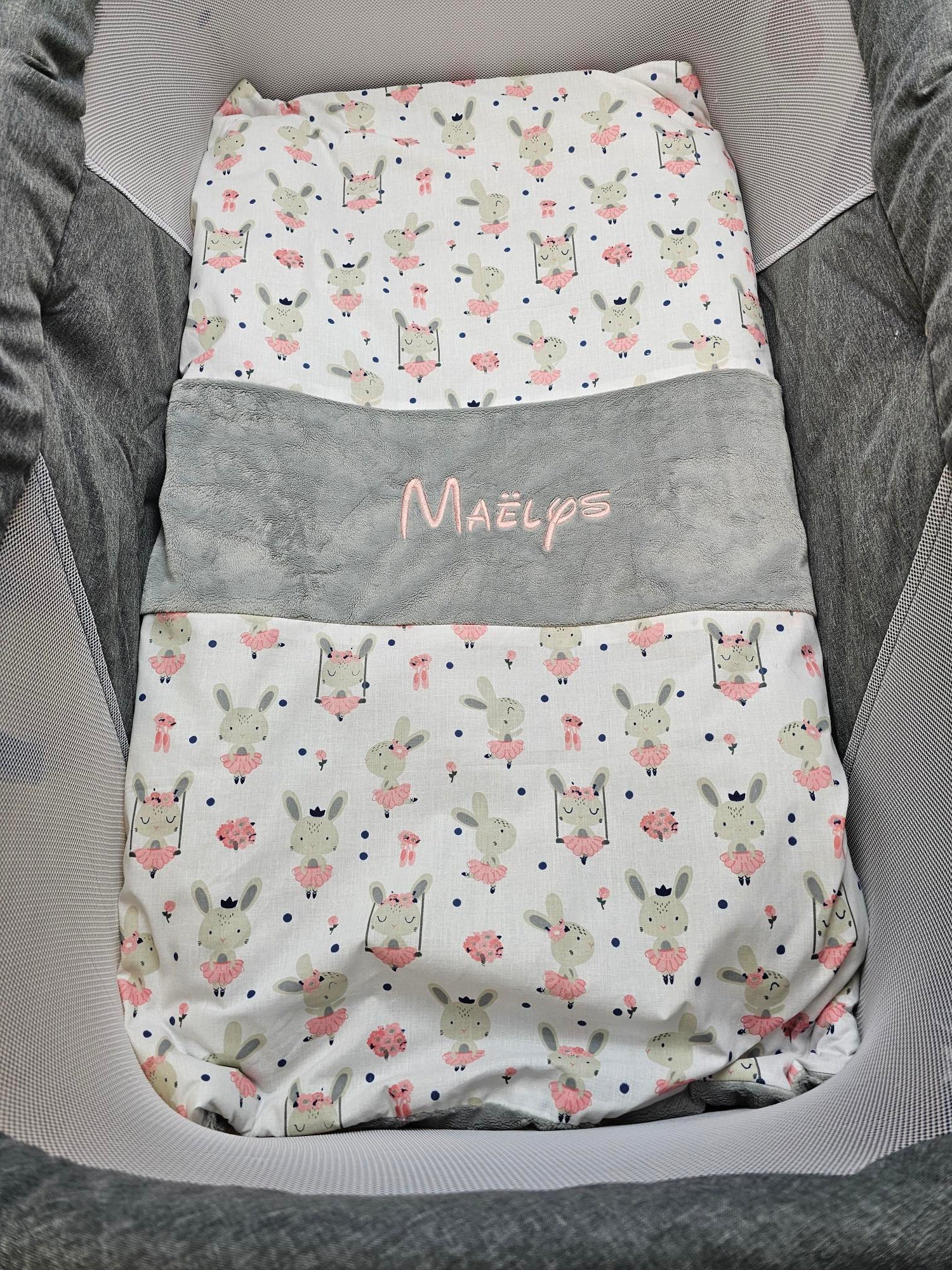 Couverture Fille | Modèle 2 | 70x95cm | Coton et Minky | A personnaliser