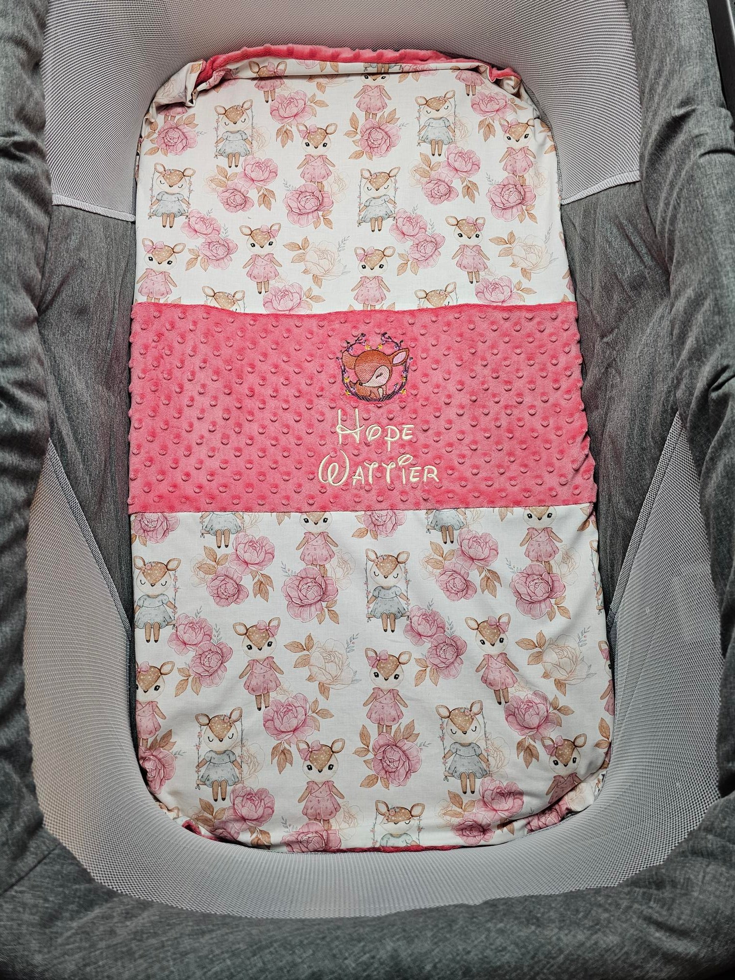 Couverture Fille | Modèle 2 | 70x95cm | Coton et Minky | A personnaliser