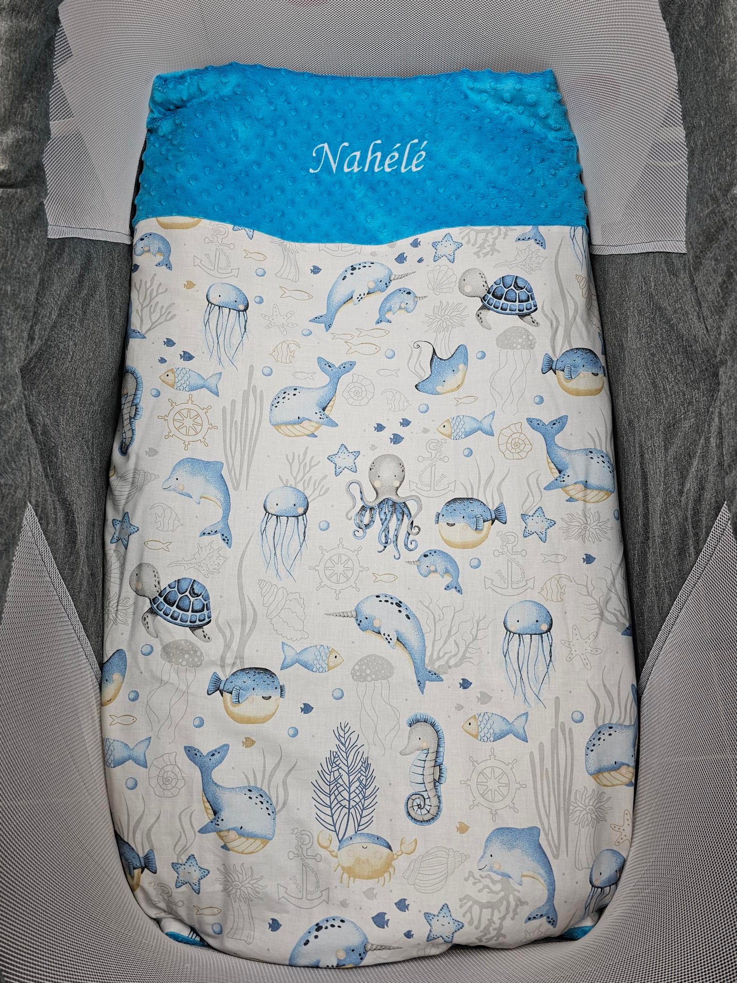 Couverture Personnalisée Garçon 70cm x 95cm 0-3 ans - Calincaline.be