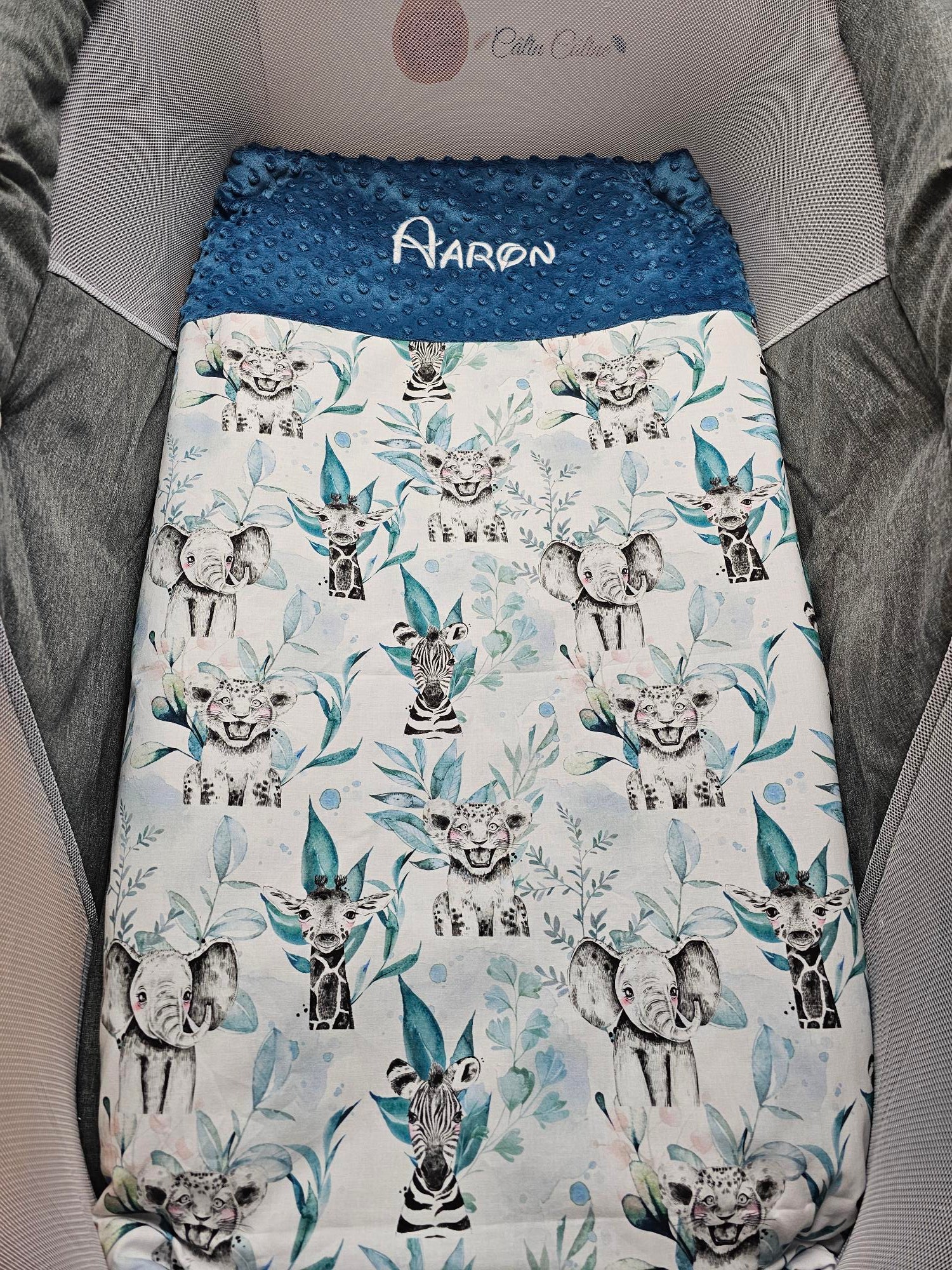 Couverture Personnalisée Garçon 70cm x 95cm 0-3 ans - Calincaline.be