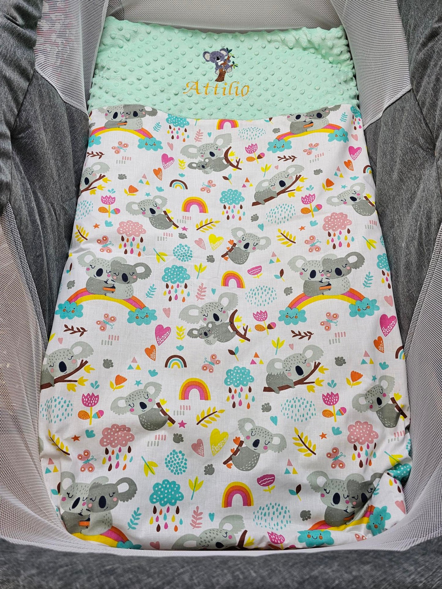 Couverture Personnalisée Garçon 70cm x 95cm 0-3 ans - Calincaline.be