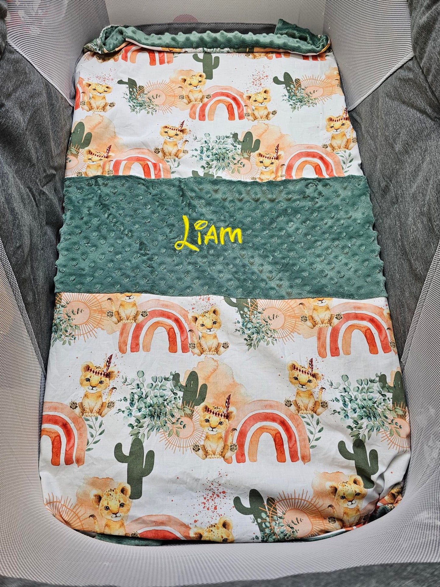 Couverture Personnalisée Garçon - Modèle 2 - 70cm x 95cm - Calincaline.be