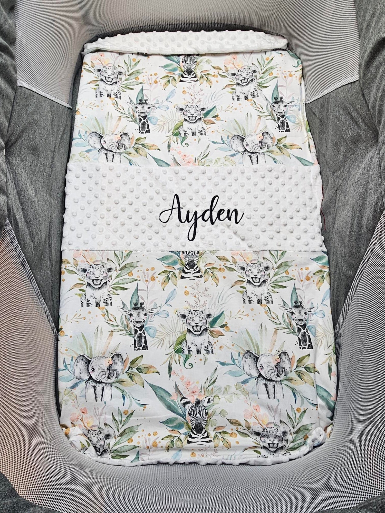 Couverture Garçon | Modèle 2 | 70x95cm | Coton et Minky | A personnaliser
