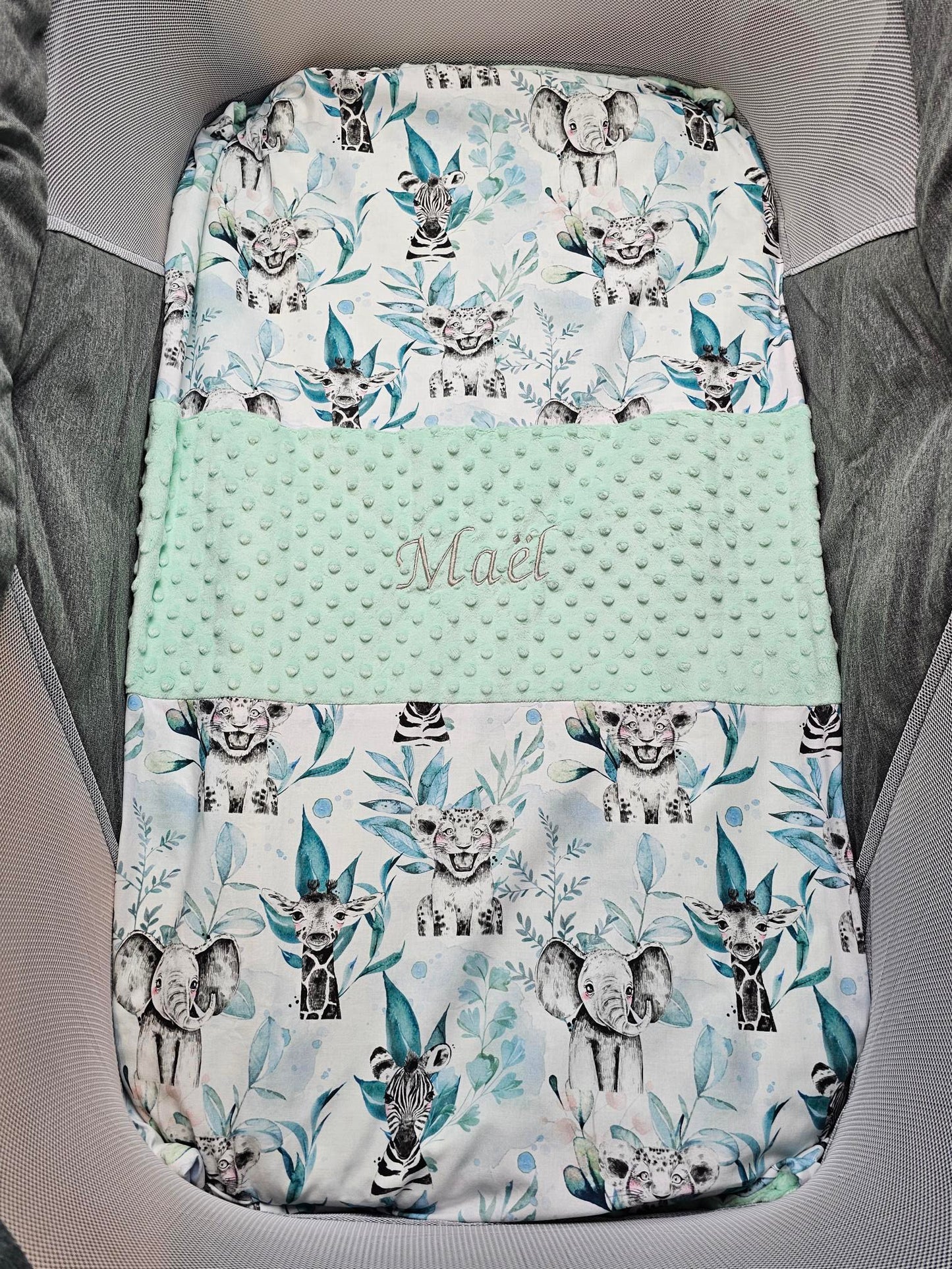Couverture Garçon | Modèle 2 | 70x95cm | Coton et Minky | A personnaliser