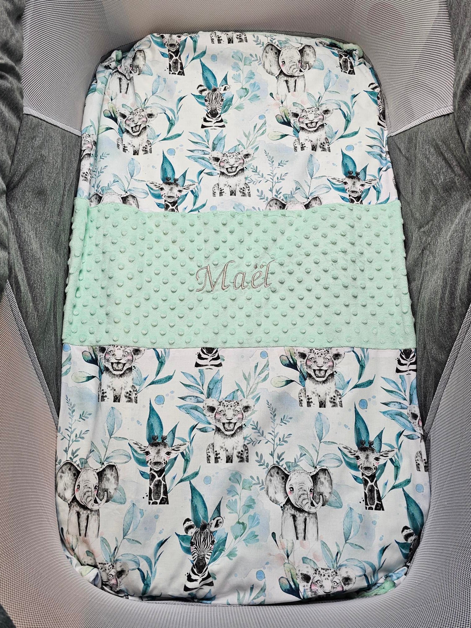 Couverture Garçon | Modèle 2 | 70x95cm | Coton et Minky | A personnaliser