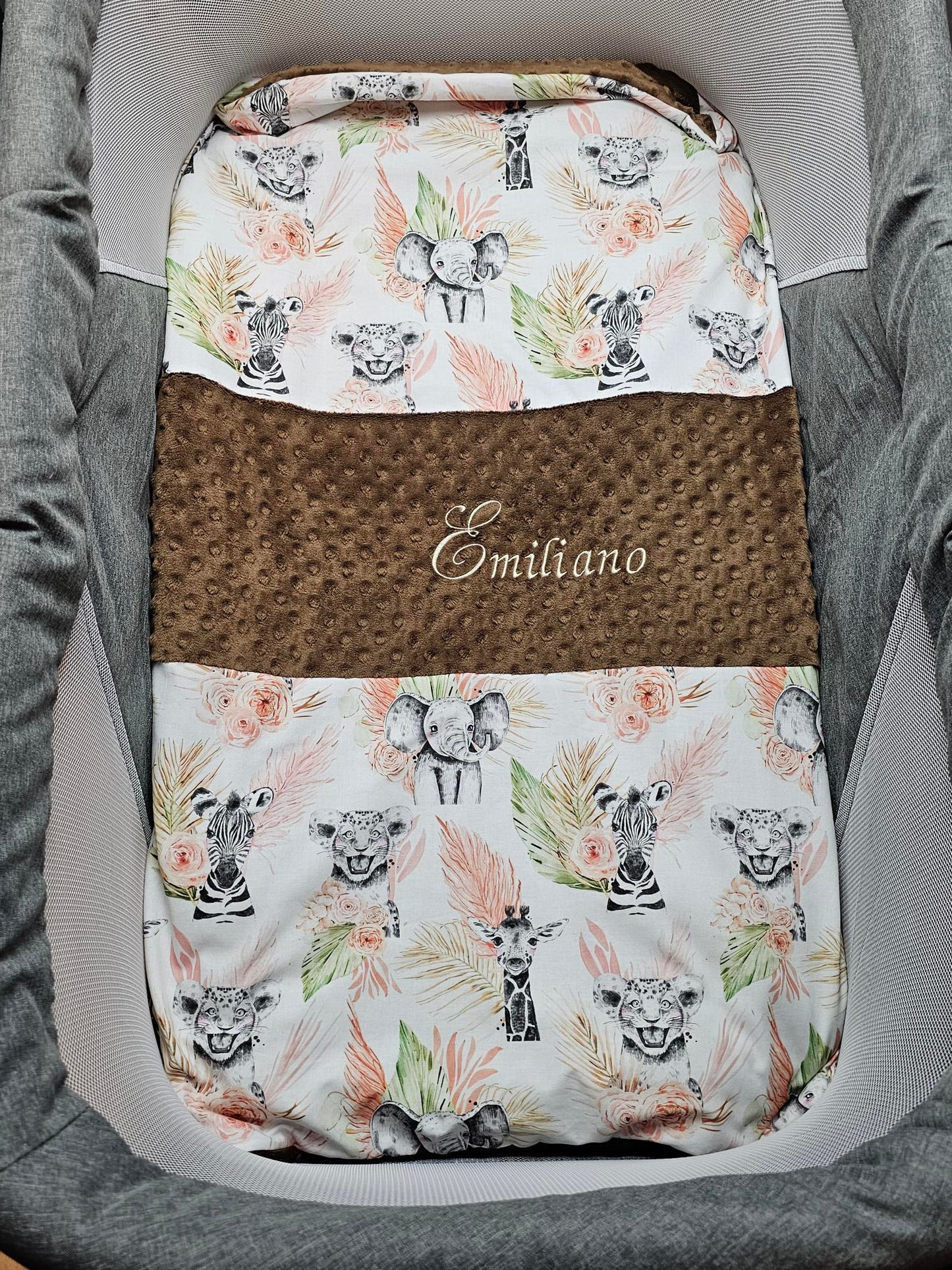 Couverture Garçon | Modèle 2 | 70x95cm | Coton et Minky | A personnaliser