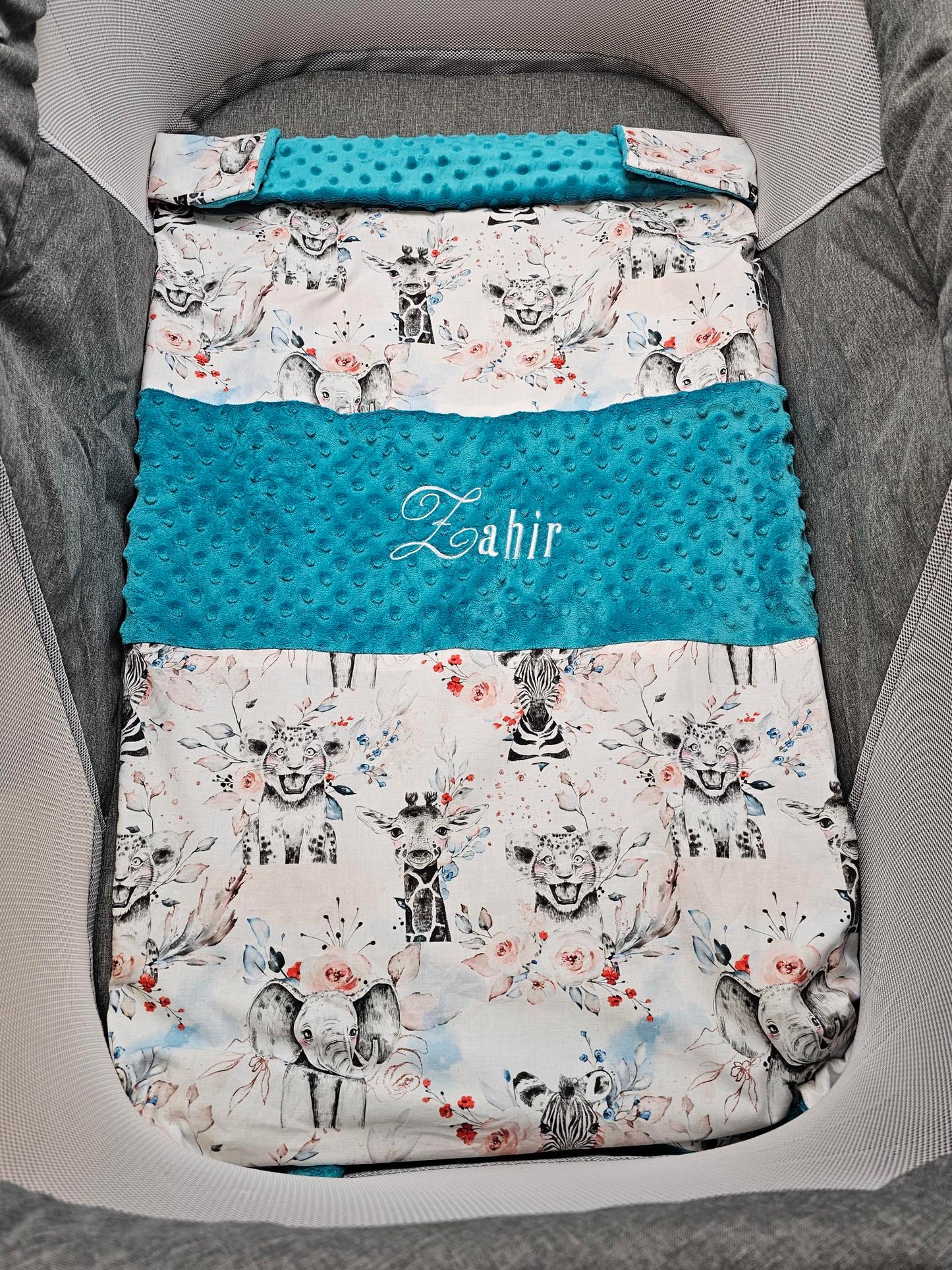 Couverture Garçon | Modèle 2 | 70x95cm | Coton et Minky | A personnaliser