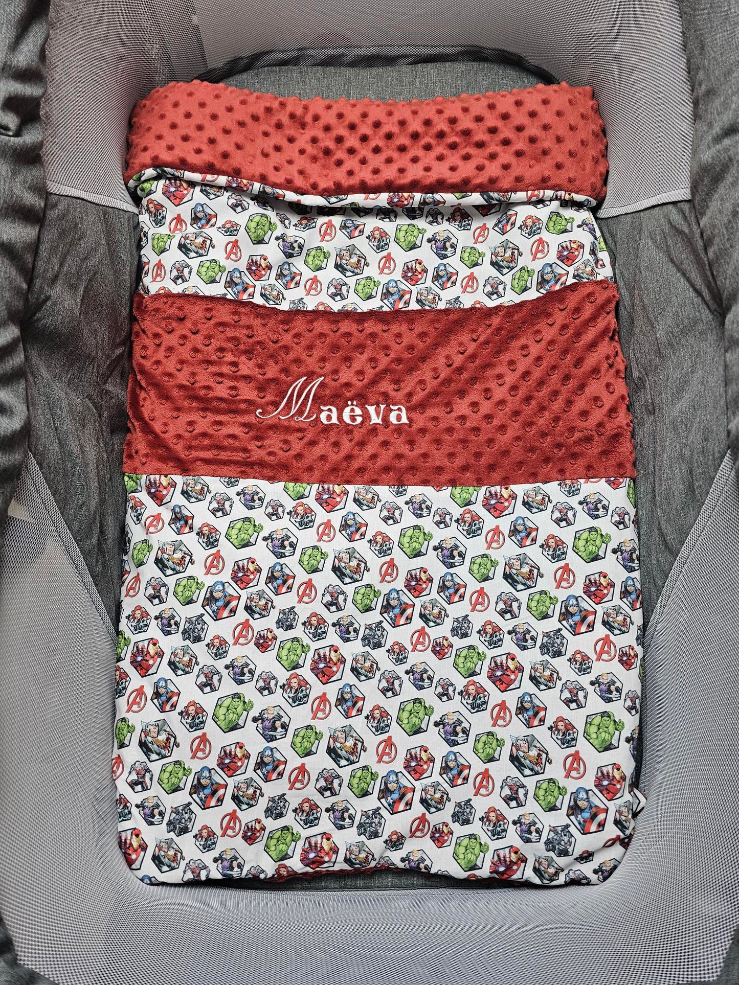 Couverture Garçon | Modèle 2 | 70x95cm | Coton et Minky | A personnaliser