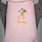 Créez Votre Couverture Bébé Brodée 75cm x 100cm | Modèle Double Minky Fille