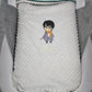 Couverture bébé avec broderie personnalisée - Modèle Garçon - Calincaline.be