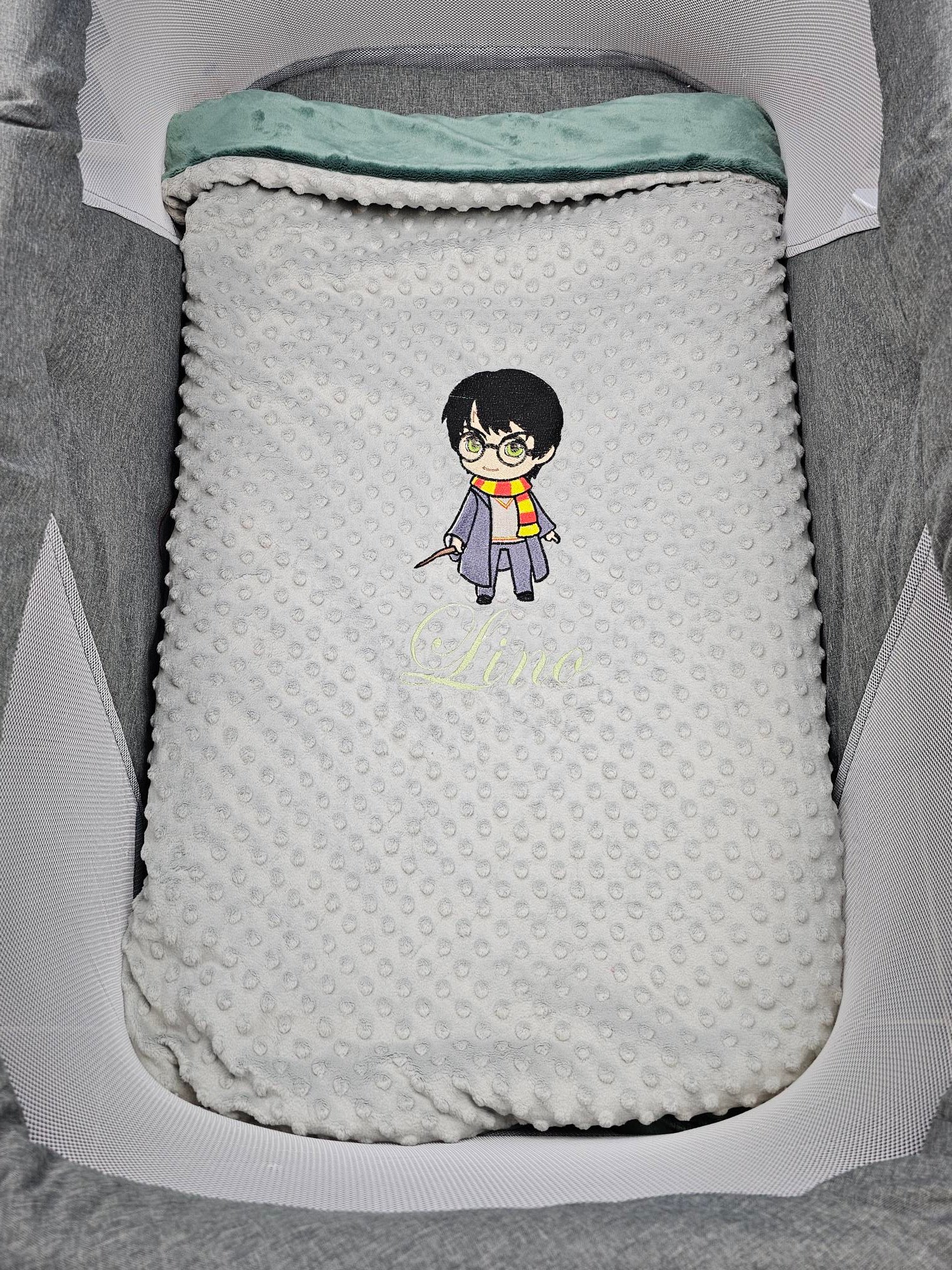 Couverture bébé avec broderie personnalisée - Modèle Garçon - Calincaline.be