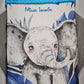 Couverture Plaid Bébé Eléphant Bleu | 70cm x 95cm | Couleur minky au choix - Calincaline.be