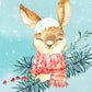 Couverture Plaid Bébé Lapin des Neiges | 70cm x 95cm | Couleur minky au choix