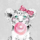 Couverture Plaid Bébé Lionceau Bulle Rose | 70cm x 95cm | Couleur minky au choix