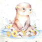 Couverture Plaid Loutre | 70cm x 95cm | Minky au choix