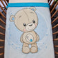 Couverture Plaid Bébé Teddy Boy | 70cm x 95cm | Couleur minky au choix