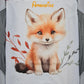 Couverture Plaid Renard Forêt | 70cm x 95cm | Couleur minky au choix