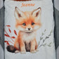 Couverture Plaid Renard Forêt | 70cm x 95cm | Couleur minky au choix