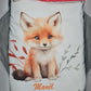 Couverture Plaid Renard Forêt | 70cm x 95cm | Couleur minky au choix