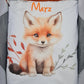 Couverture Plaid Renard Forêt | 70cm x 95cm | Couleur minky au choix - Calincaline.be