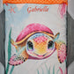 Couverture Plaid Tortue de Mer Rose | 70cm x 95cm | Couleur minky au choix - Calincaline.be