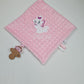 Créez Votre Doudou Minky Carré Personnalisé | 30cm | Fille