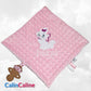 Créez Votre Doudou Minky Carré Personnalisé | 30cm | Fille