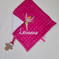 Créez Votre Doudou Minky Carré Personnalisé | 30cm | Fille - Calincaline.be