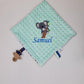 Créez Votre Doudou Minky Carré Personnalisé | 30cm | Garçon - Calincaline.be