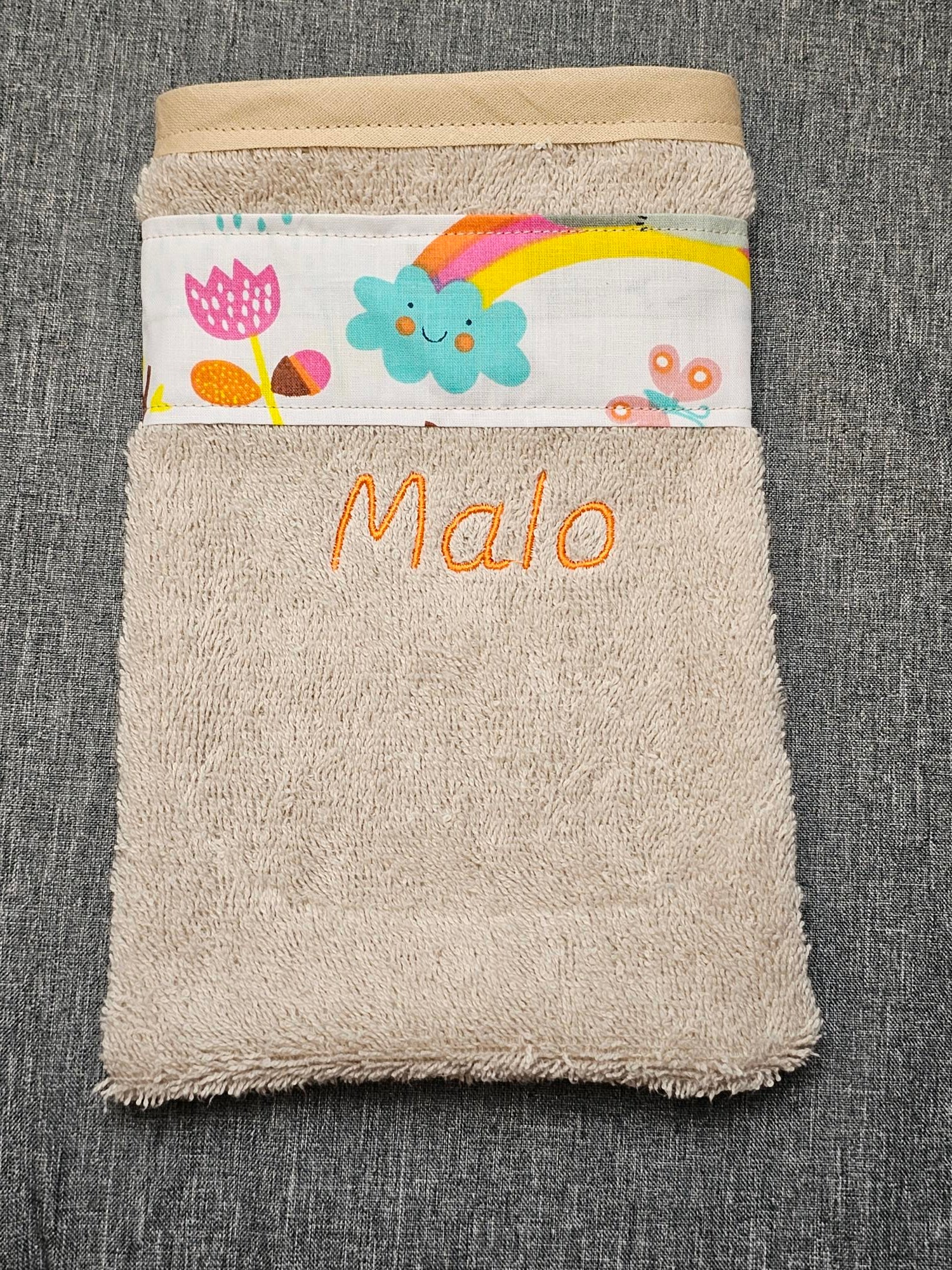 Gant de toilette enfant personnalisé - Garçon - Calincaline.be